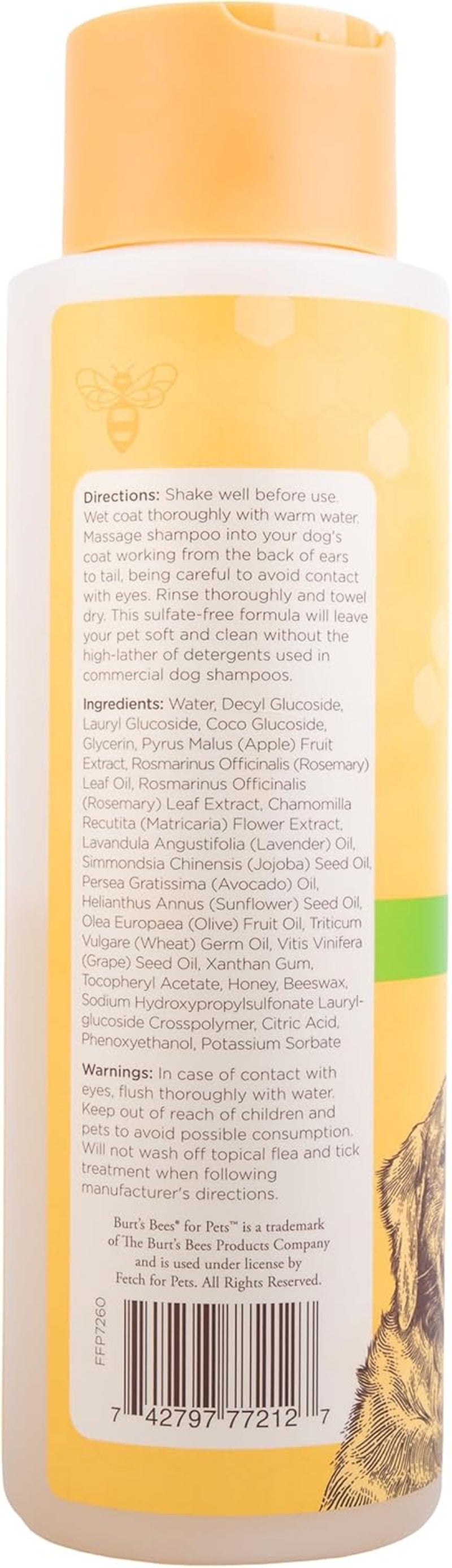 Two bottles of Burt's Bees for Pets Deodorizing Dog Shampoo with apple and rosemary, view 9