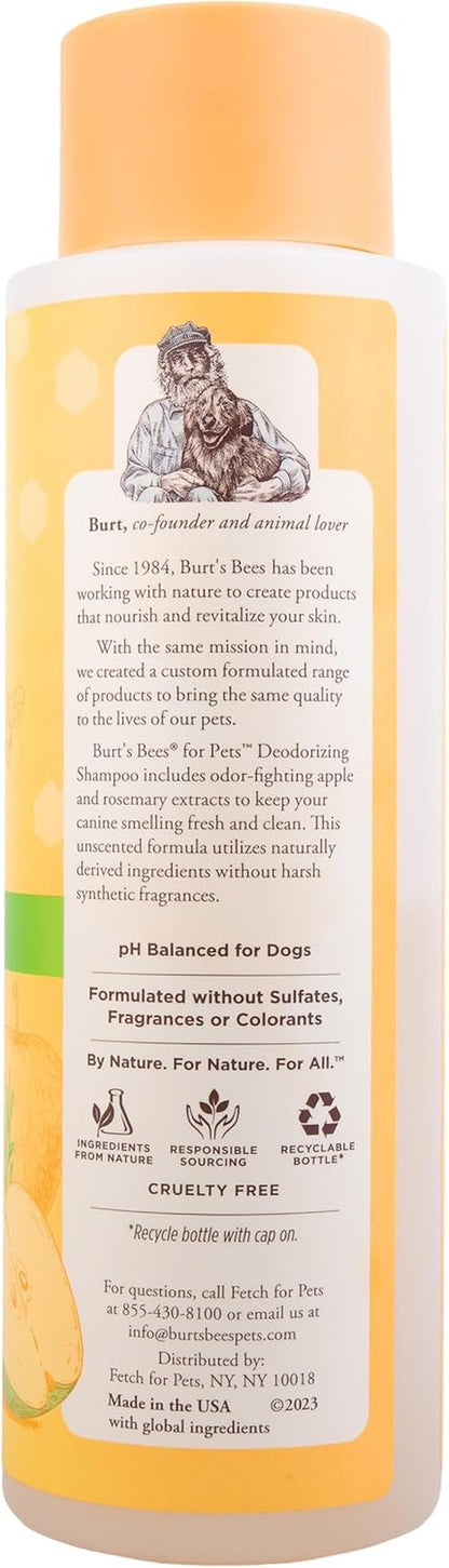 Two bottles of Burt's Bees for Pets Deodorizing Dog Shampoo with apple and rosemary, view 8
